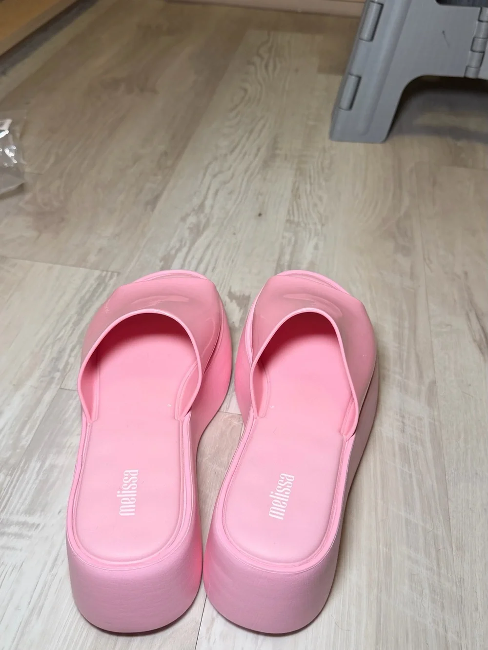 Melissa Pink Platform Slide Clogs